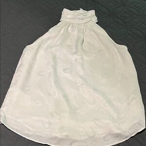 Tahari White Halter high neck dress tank